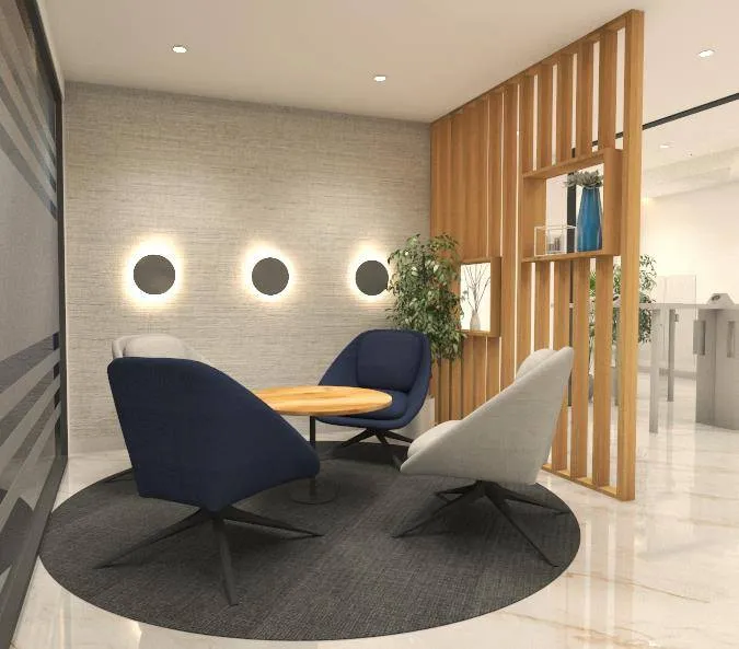 Modern luxury living room interior design by Studio Design Box in Gurugram